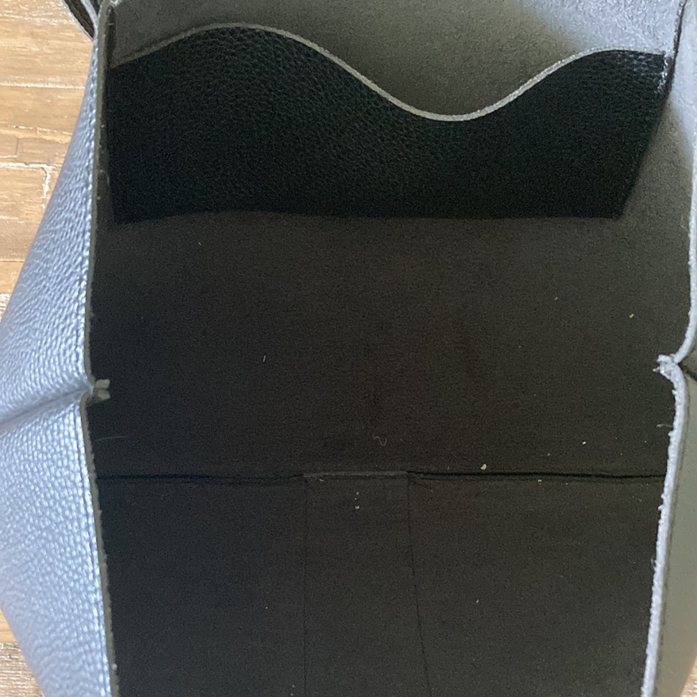 Vince Camuto Luck Tote (Pebbled Black & Grey) - Picture 8 of 10